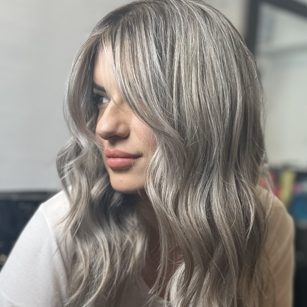 Ash Grey Balayage  Ash hair color, Grey ombre hair, Balayage hair
