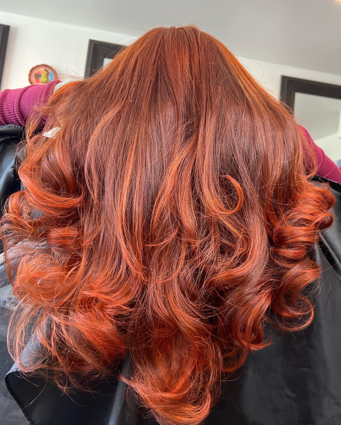 copper red hair color at wendy beauty salon